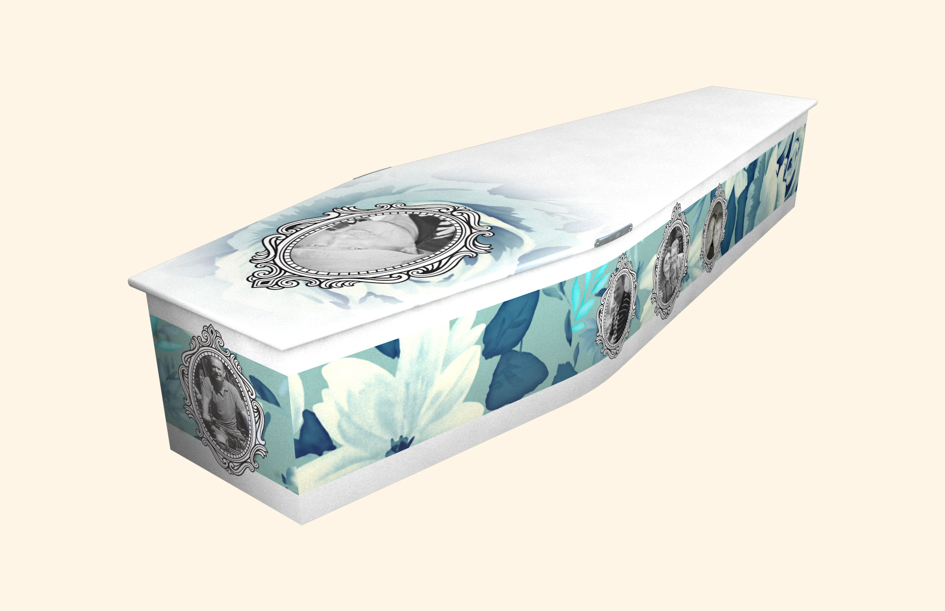 Frames over a traditional coffin